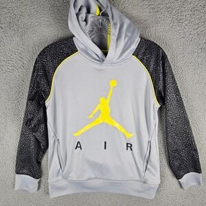 Air Jordan Hoodie Youth M Fleece Lined Jumpman Therma-Fit Long Sleeve Pullover
